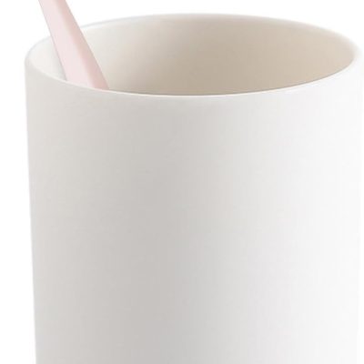 Bathroom Toothbrush Holder Cups, White Plastic Drinking Cups Mouthwash Cup Reusable Water Cup Bathroom Storage for Home Travel, 300ml(White)