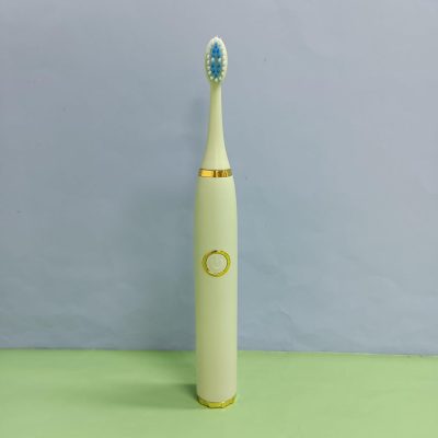 Electric Toothbrush, Sonic Cleaning Technology, Gold Accent Style, Light Green